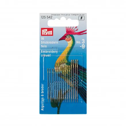 Prym Broderinålar Stål Silver Storlek 5-10 - 16 stycken