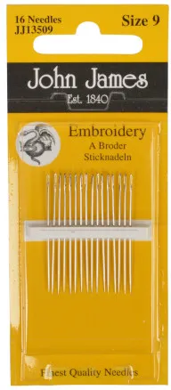John James Broderinålar Storlek 9 - 16 stycken