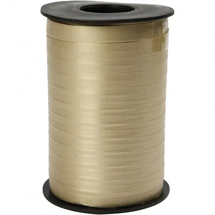 Presentband, guld, B: 10 mm, matt, 250 m/ 1 rl.