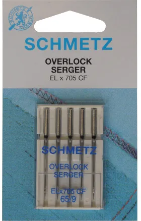 Overlocknålar Schmetz ELx705 CF strl. 80-90 - 5 st.